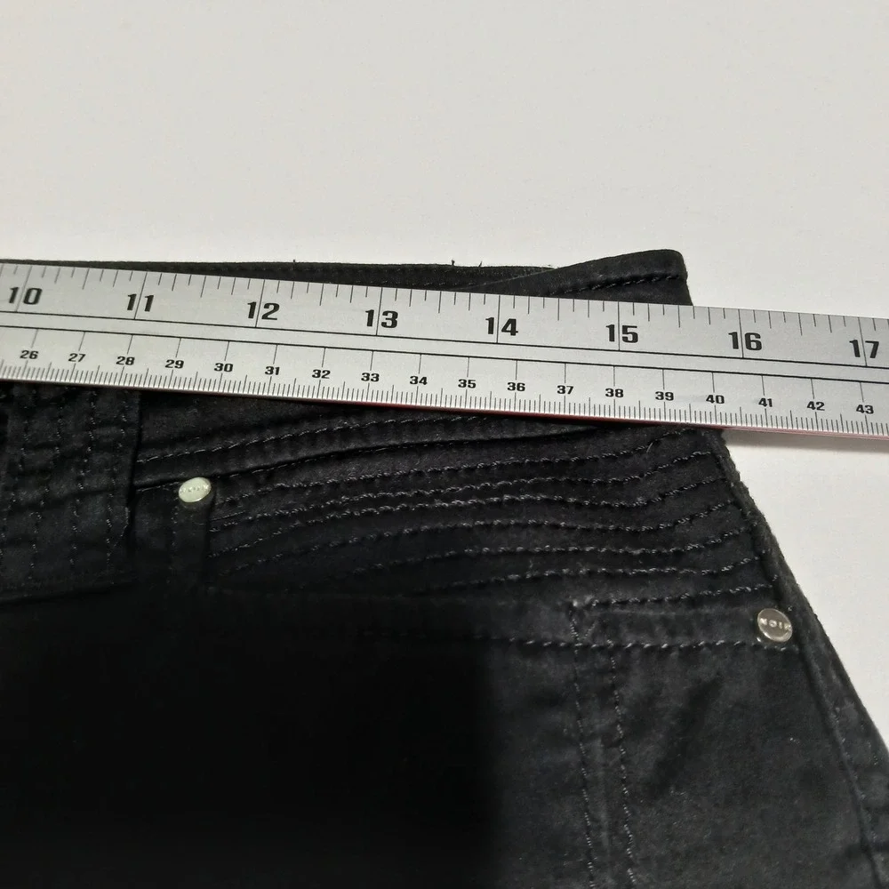 White House‎ Black Market Noir Ankle Pants Women's Size 6 Black Zippers - Picture 3 of 8